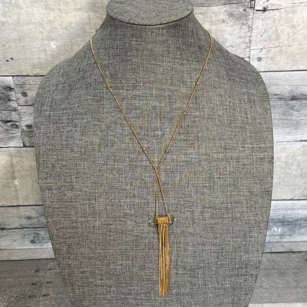 ALLSAINTS Elegant Gold Tassel Necklace